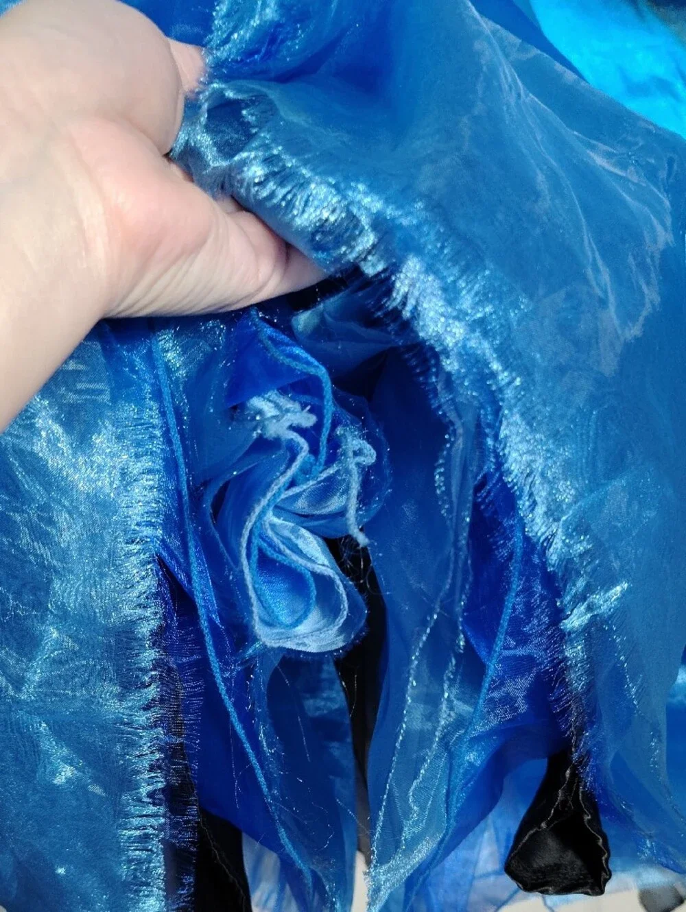 Kids Small Spirit Halloween Blue Butterfly Wing Dress Costume Needs TLC